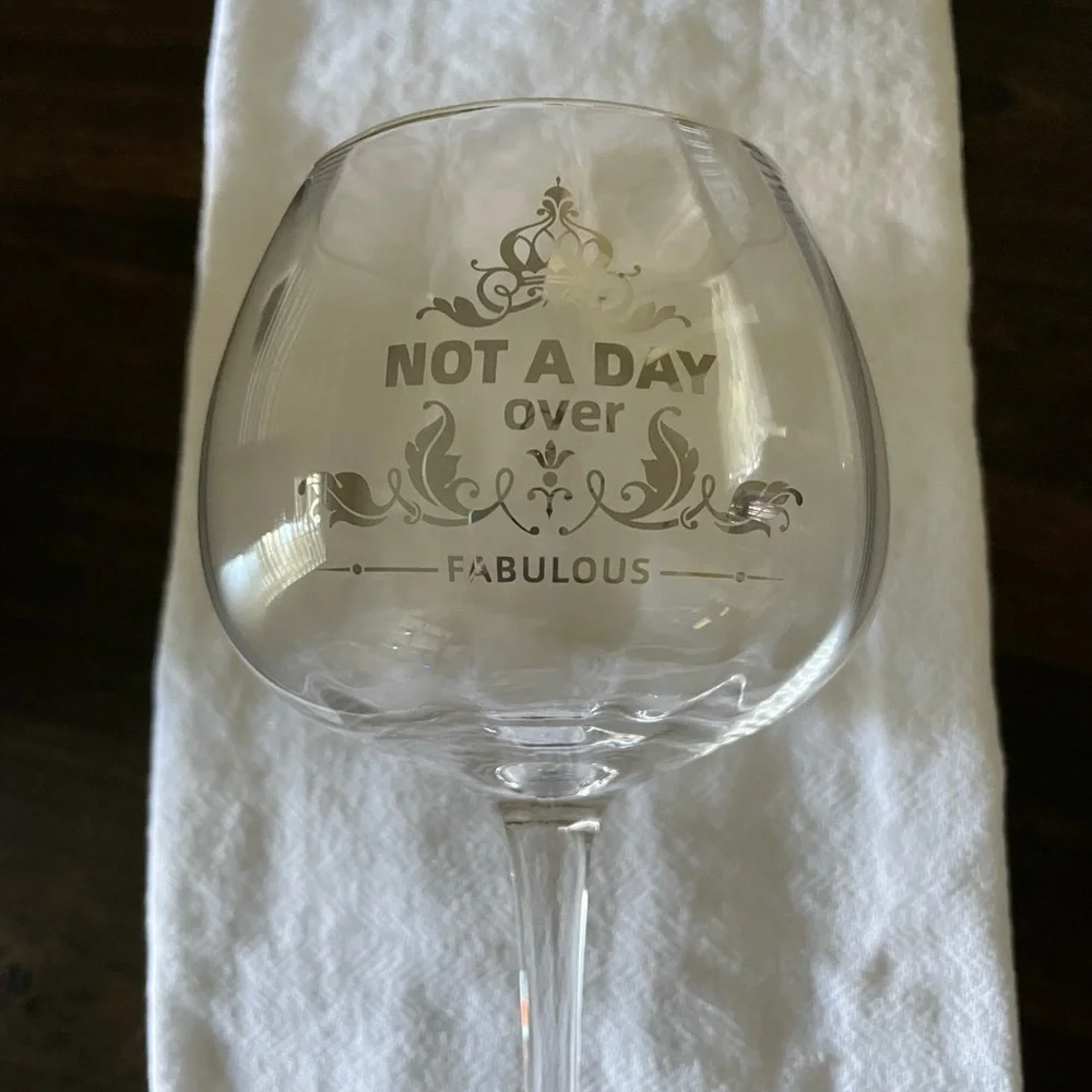 Wine Glass with Pink Gift Box
